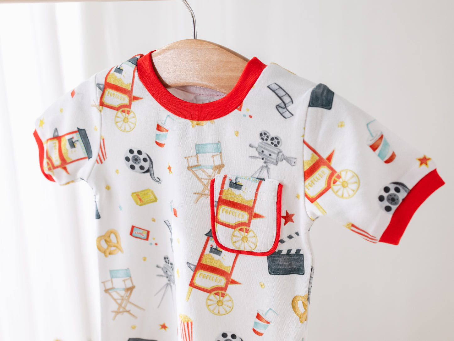 Movie Night Organic Cotton Pajamas-Rogue Magnolia Custom Designs
