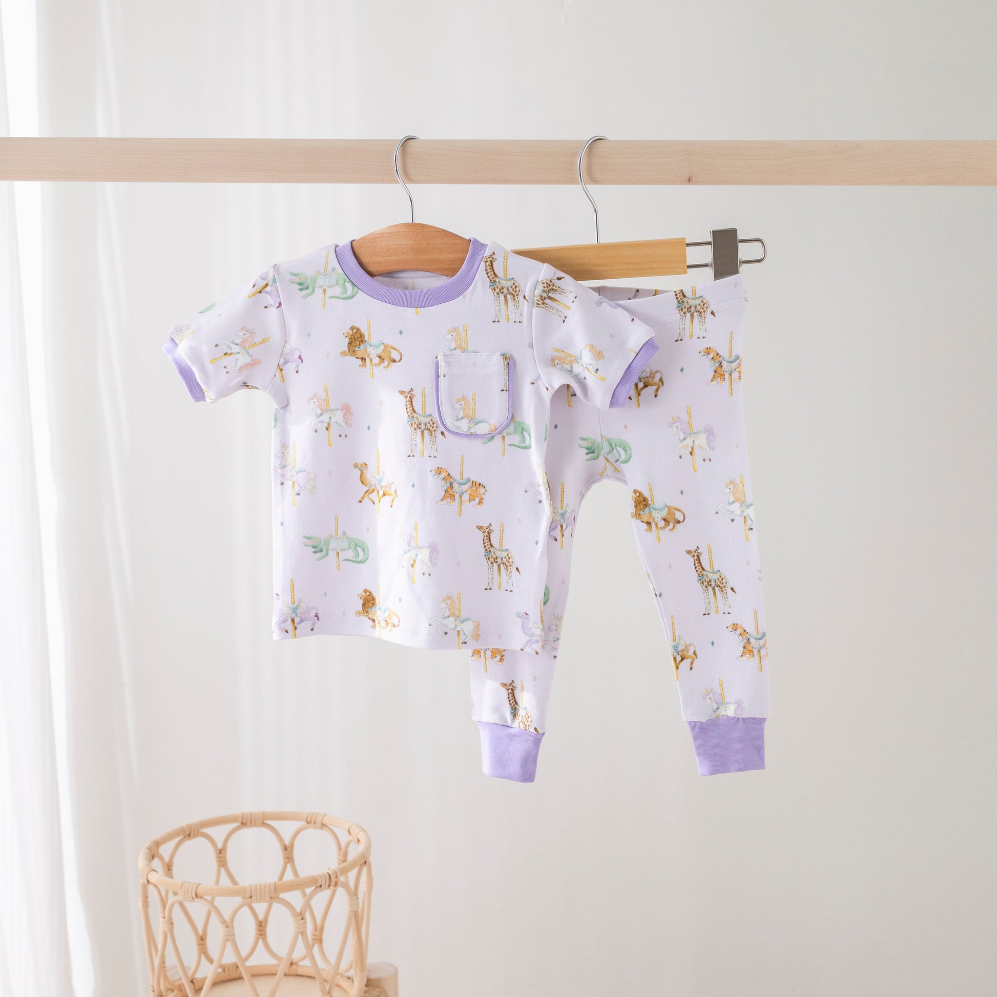 Round & Round We Go Organic Cotton Pajamas-Rogue Magnolia Custom Designs