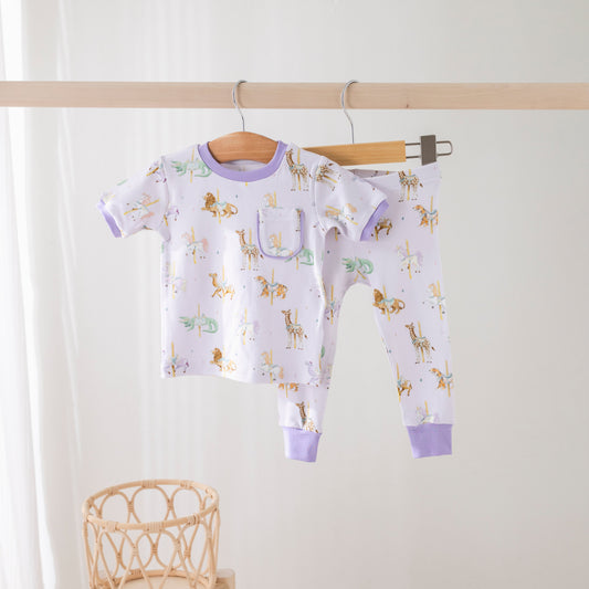 Round & Round We Go Organic Cotton Pajamas-Rogue Magnolia Custom Designs