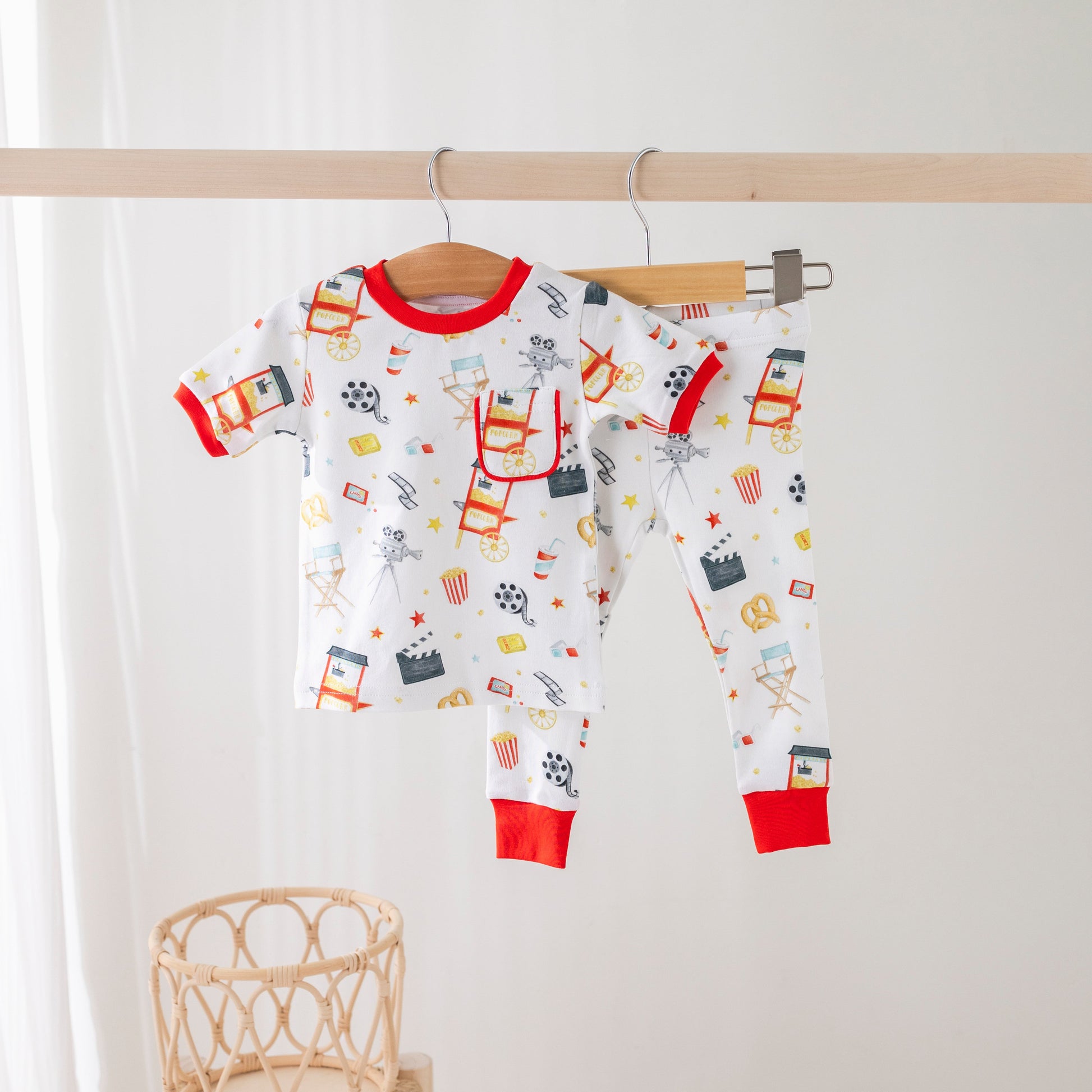 Movie Night Organic Cotton Pajamas-Rogue Magnolia Custom Designs