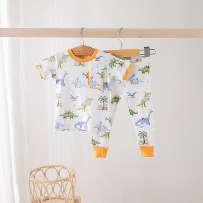 Dino-mite Birthday Organic Cotton Pajamas-Rogue Magnolia Custom Designs