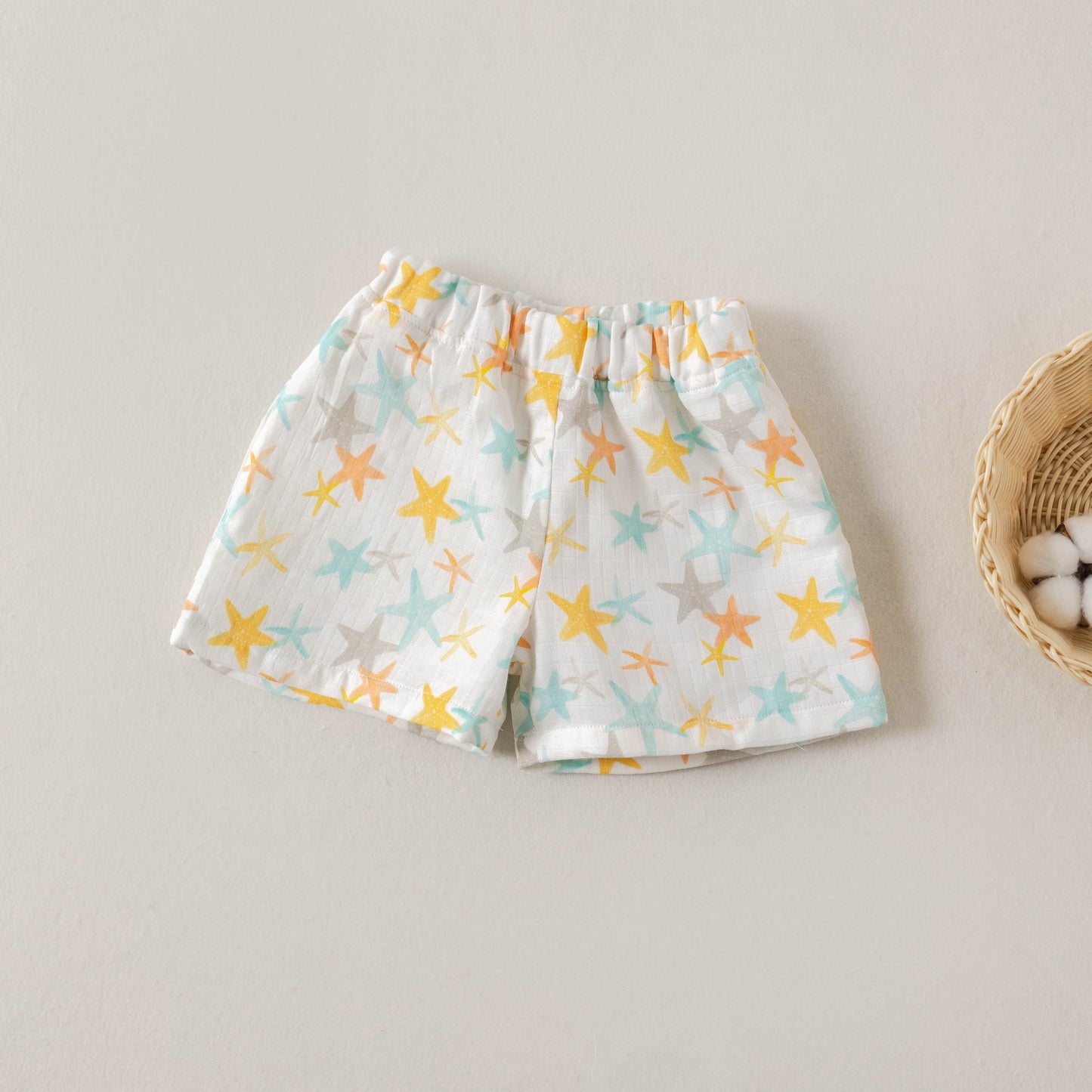 Starfish Organic Muslin Shorts-Rogue Magnolia Custom Designs