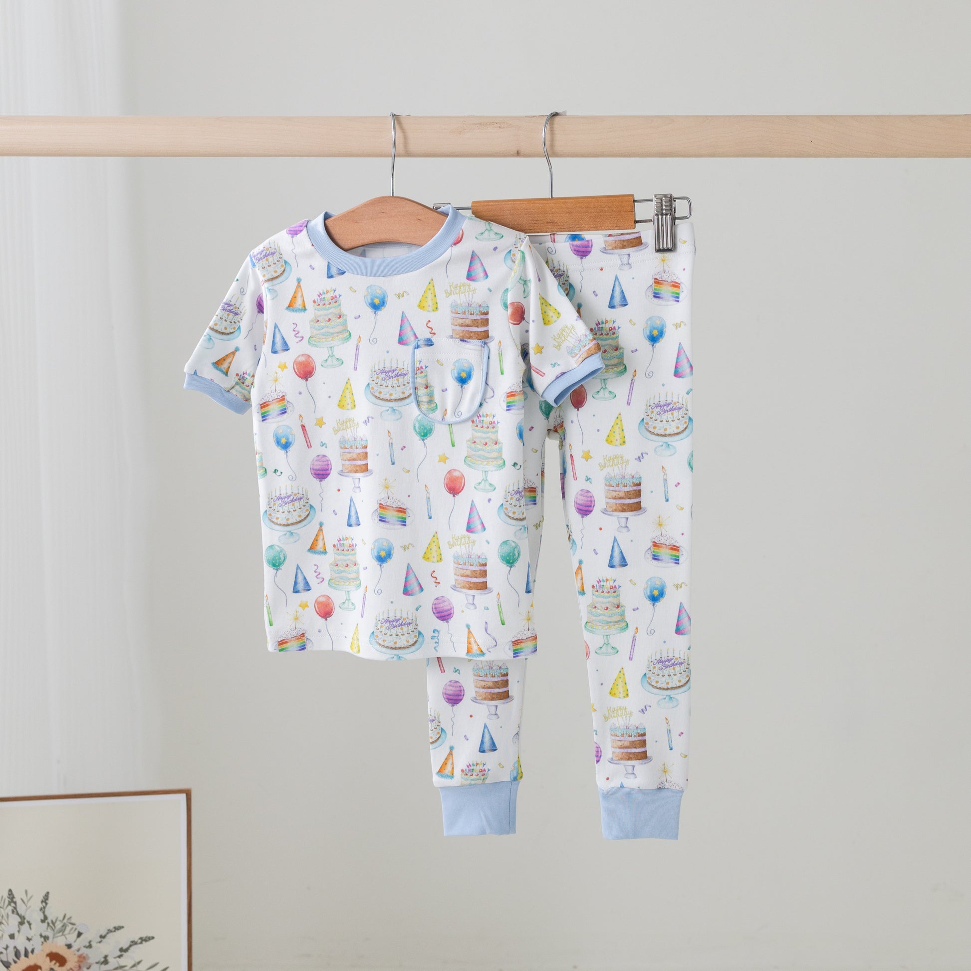Happy Birthday Organic Cotton Pajama Set-Rogue Magnolia Custom Designs