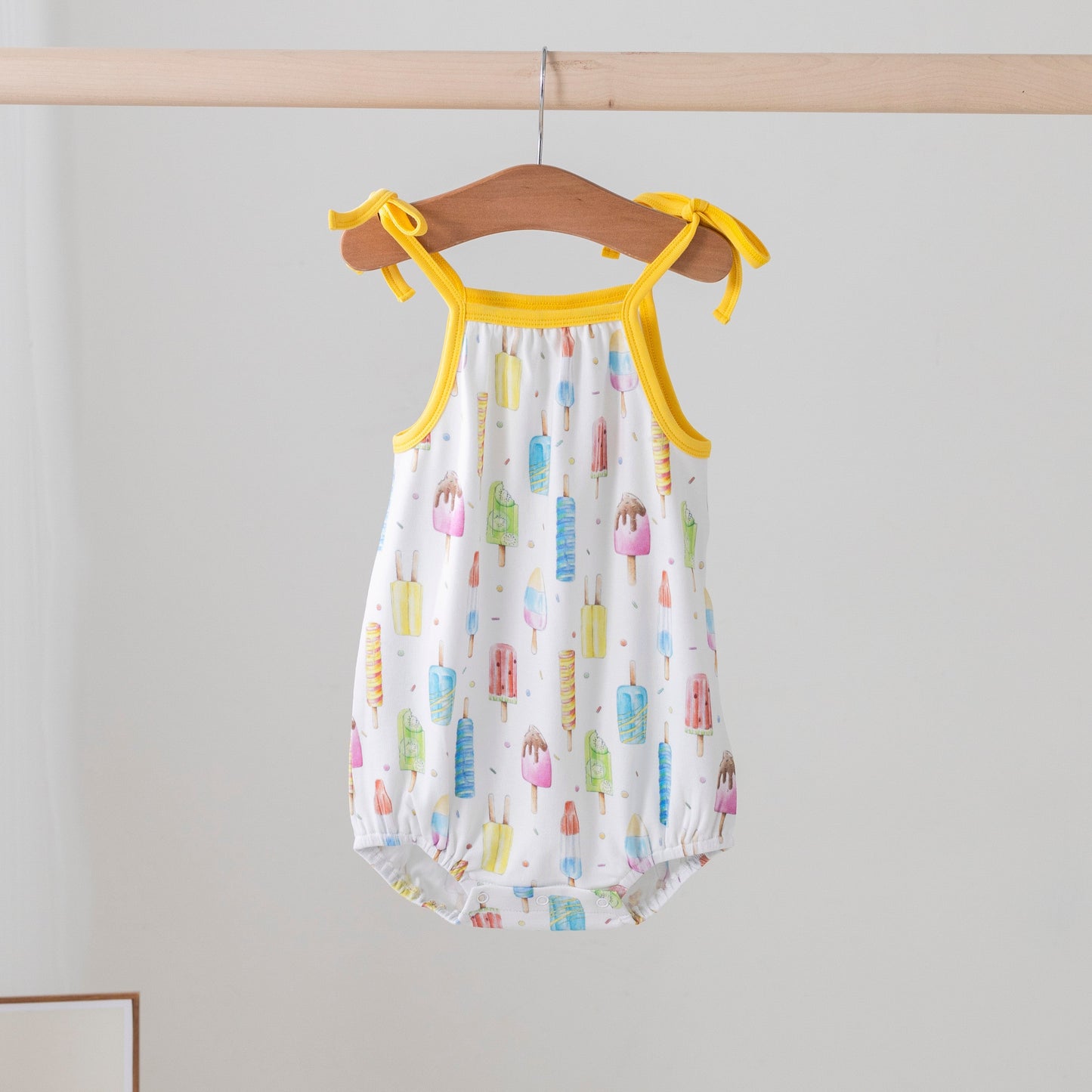 Let's Chill Organic Cotton Shoulder-Tie Onesie-Rogue Magnolia Custom Designs