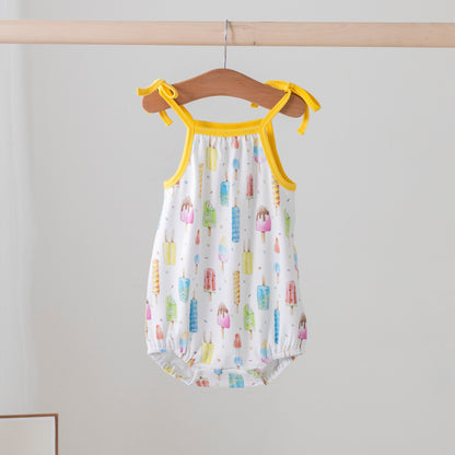 Let's Chill Organic Cotton Shoulder-Tie Onesie-Rogue Magnolia Custom Designs