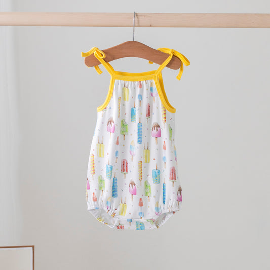 Let's Chill Organic Cotton Shoulder-Tie Onesie-Rogue Magnolia Custom Designs