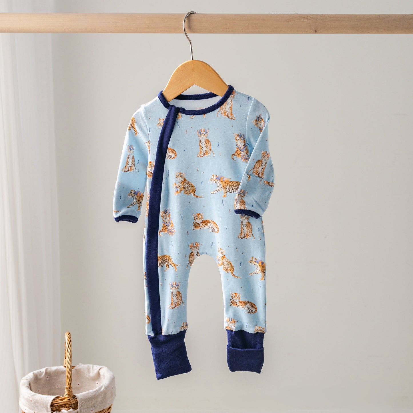 MVC: Alabama (AU Tigers) Organic Cotton Kids Pajamas (Blue)-Rogue Magnolia Custom Designs