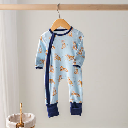 MVC: Alabama (AU Tigers) Organic Cotton Kids Pajamas (Blue)-Rogue Magnolia Custom Designs