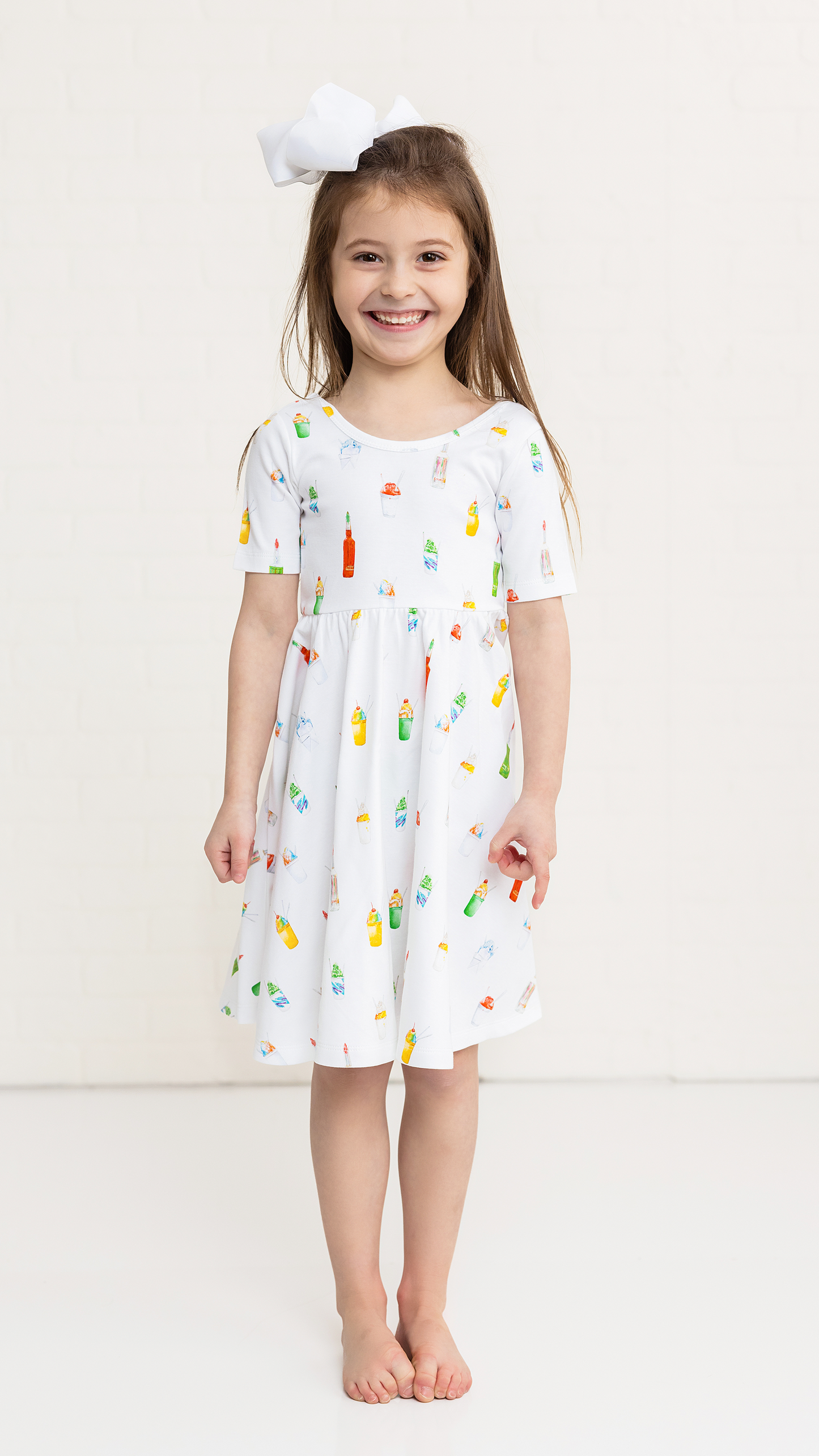 Sugar, Ice, & Everything Nice Organic Cotton Twirl Dress-Rogue Magnolia Custom Designs