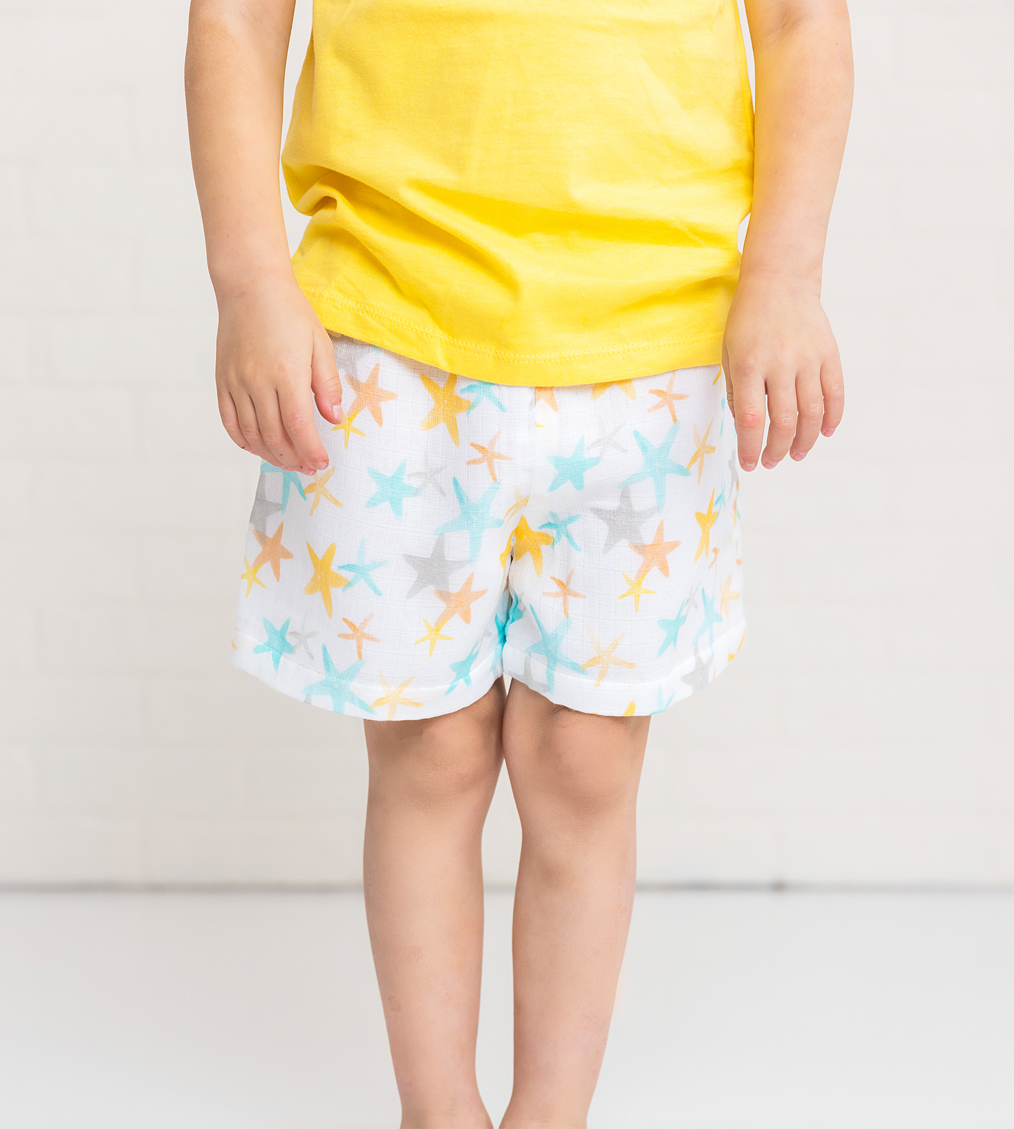 Starfish Organic Muslin Shorts-Rogue Magnolia Custom Designs