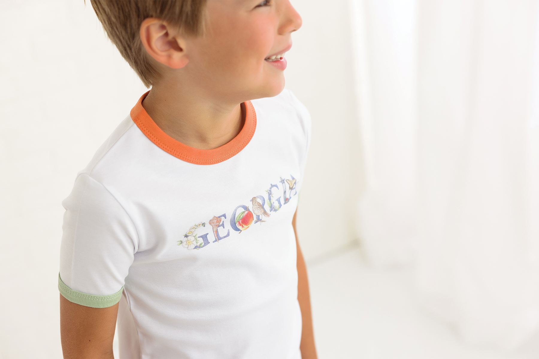 Peachy Georgia Organic Cotton Tee-Rogue Magnolia Custom Designs