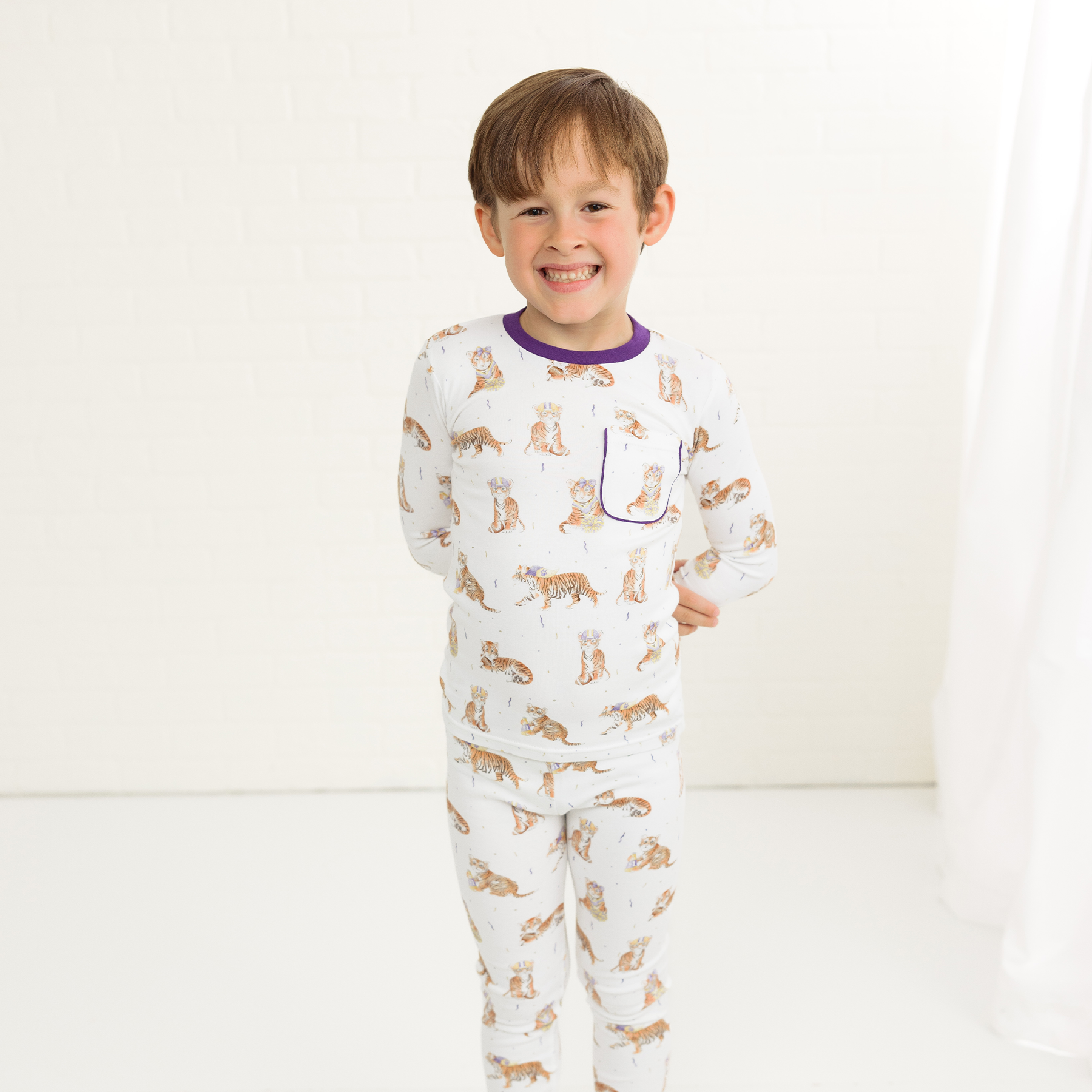 MVC: Louisiana Tigers Organic Cotton Pajama Set-Rogue Magnolia Custom Designs