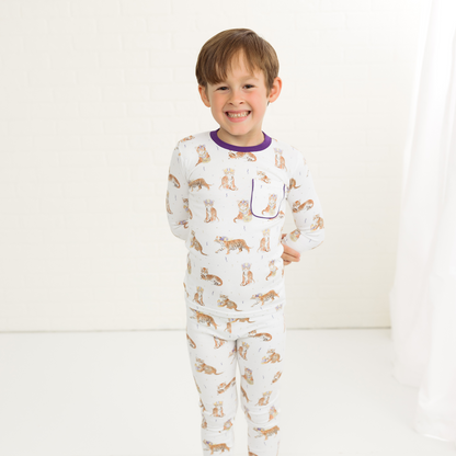 MVC: Louisiana Tigers Organic Cotton Pajama Set-Rogue Magnolia Custom Designs