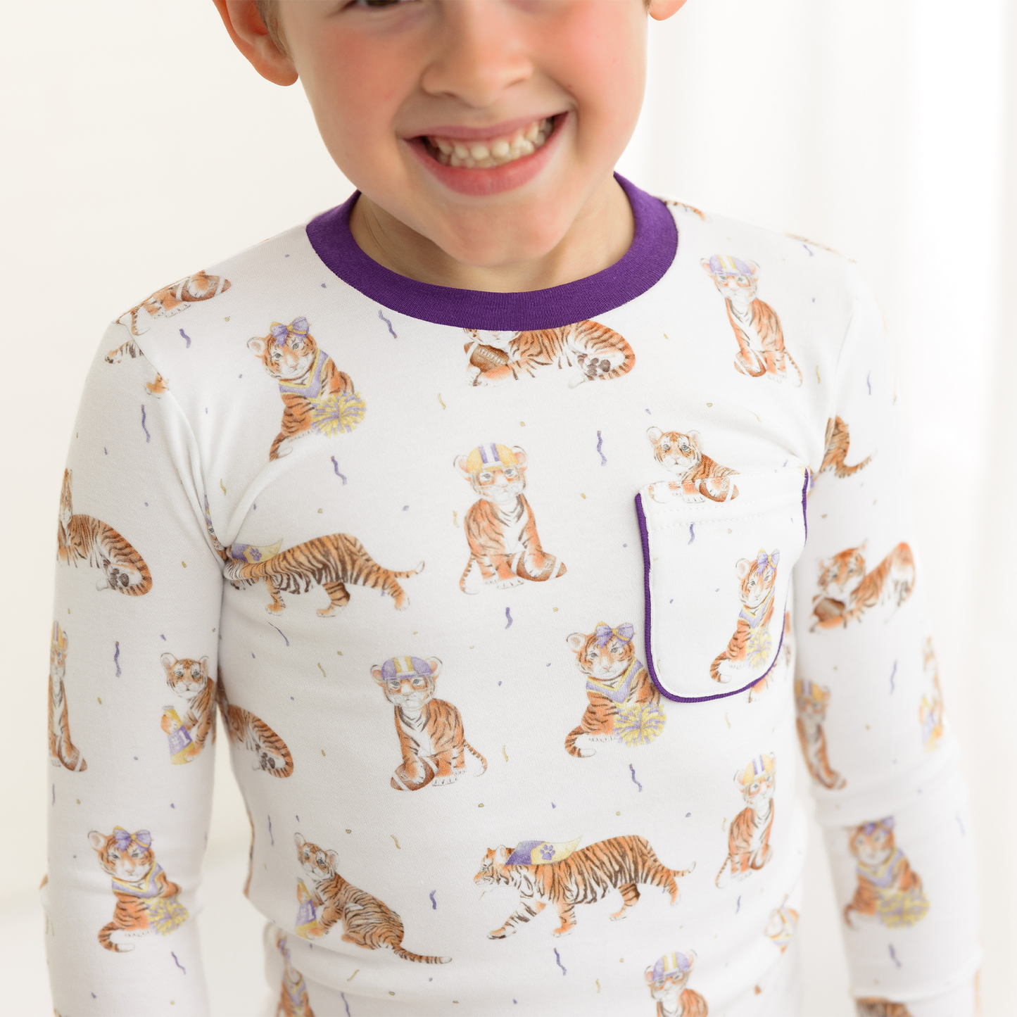 MVC: Louisiana Tigers Organic Cotton Pajama Set-Rogue Magnolia Custom Designs