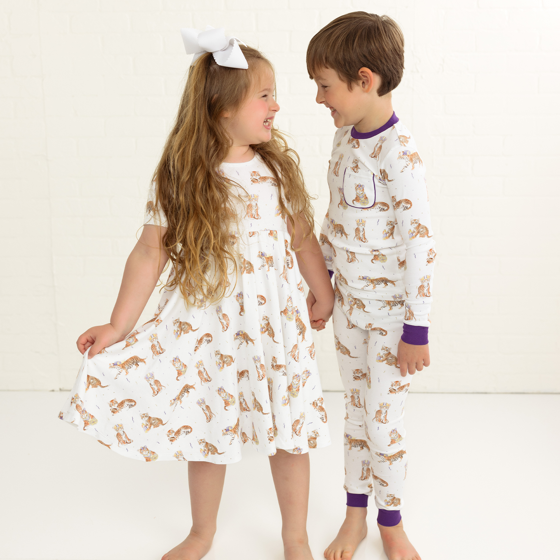 MVC: Louisiana Tigers Organic Cotton Twirl Dress-Rogue Magnolia Custom Designs