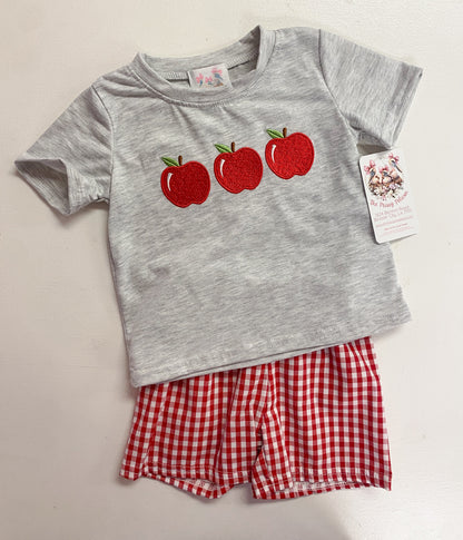 Back to School Plaid Apple