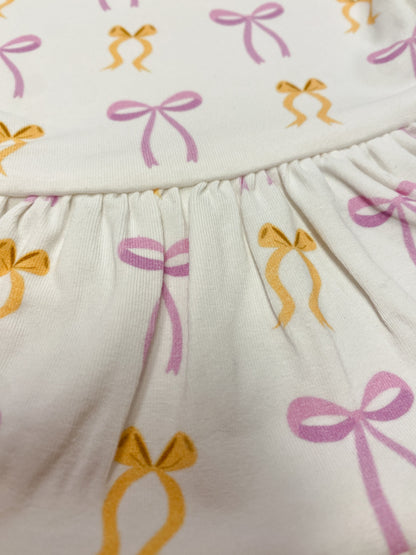Put a Bow On It! Twirl Dress & Biker Shorts Set – Purple & Gold
