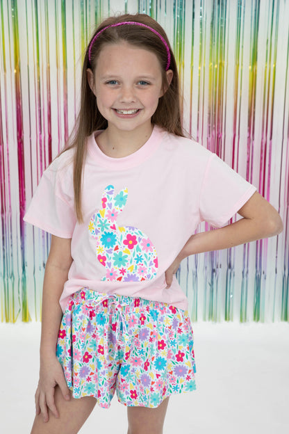 Floral Bunny Boxy T