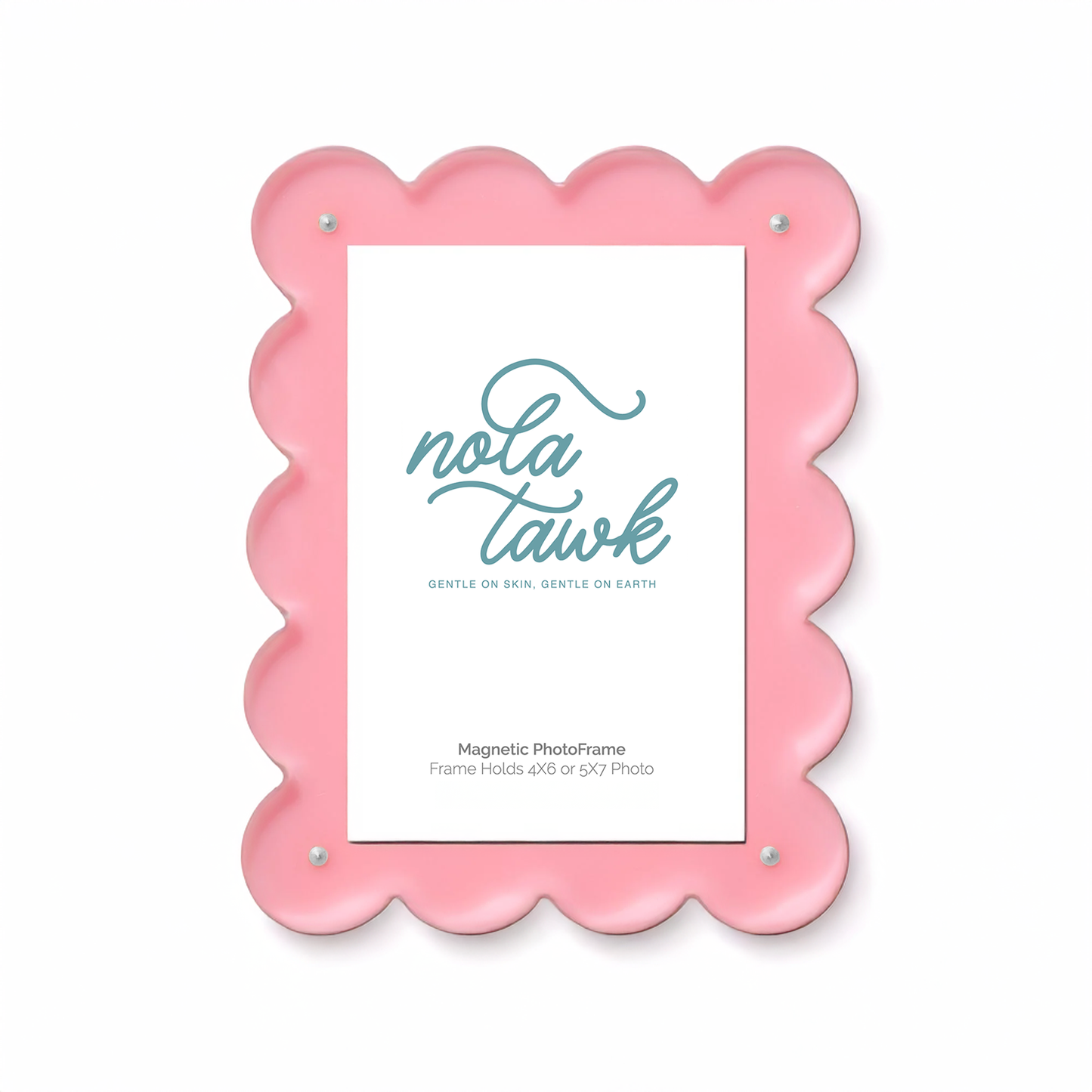 Blush Scalloped Magnetic Frame-Rogue Magnolia Custom Designs