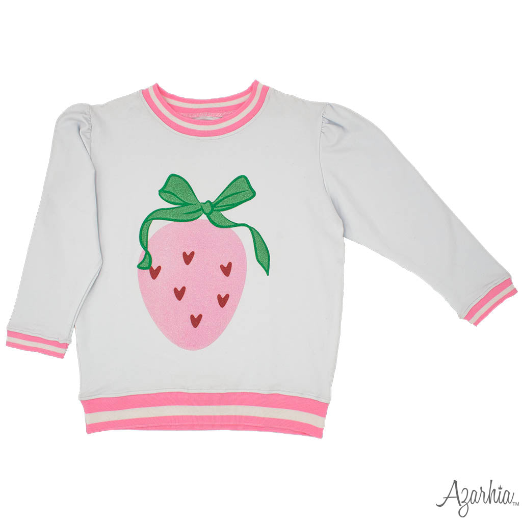 Glitter Strawberry Heart Sweatshirt for Girls