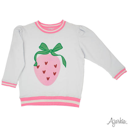 Glitter Strawberry Heart Sweatshirt for Girls