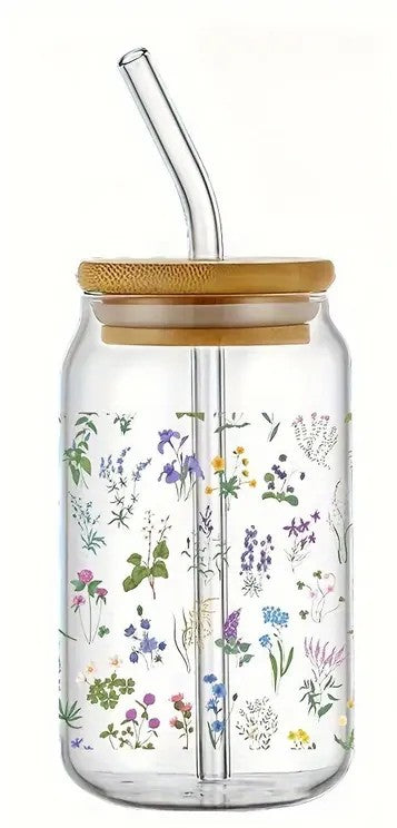 Limited Drop 16 Oz. Glow In The Dark Floral Acrylic Can Cups-Rogue Magnolia Custom Designs