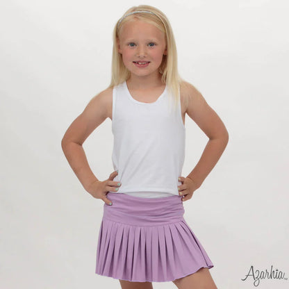 Mini Pleated Skort in Solid Lavender