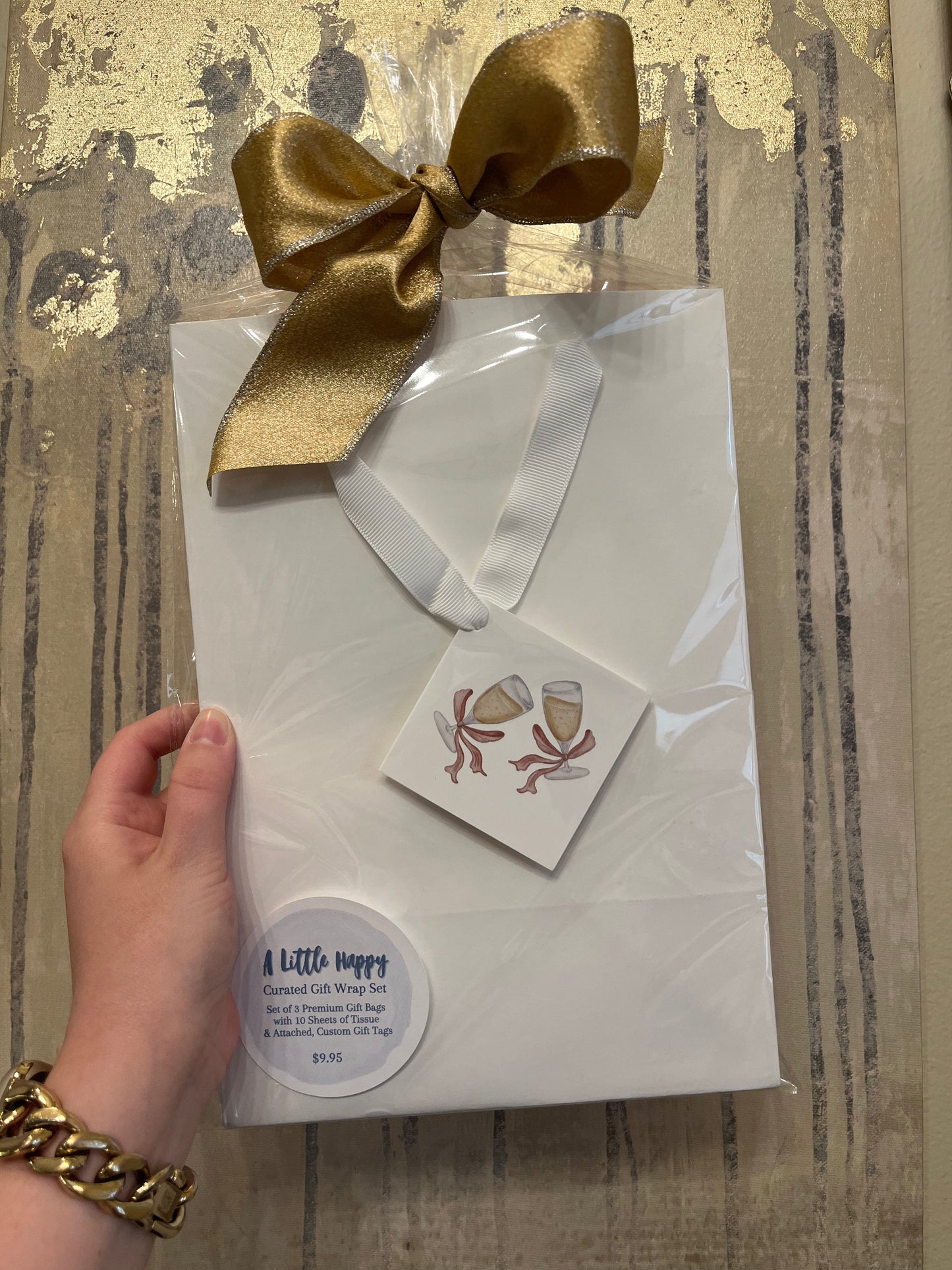 Champagne Toast Gift Bag Set
