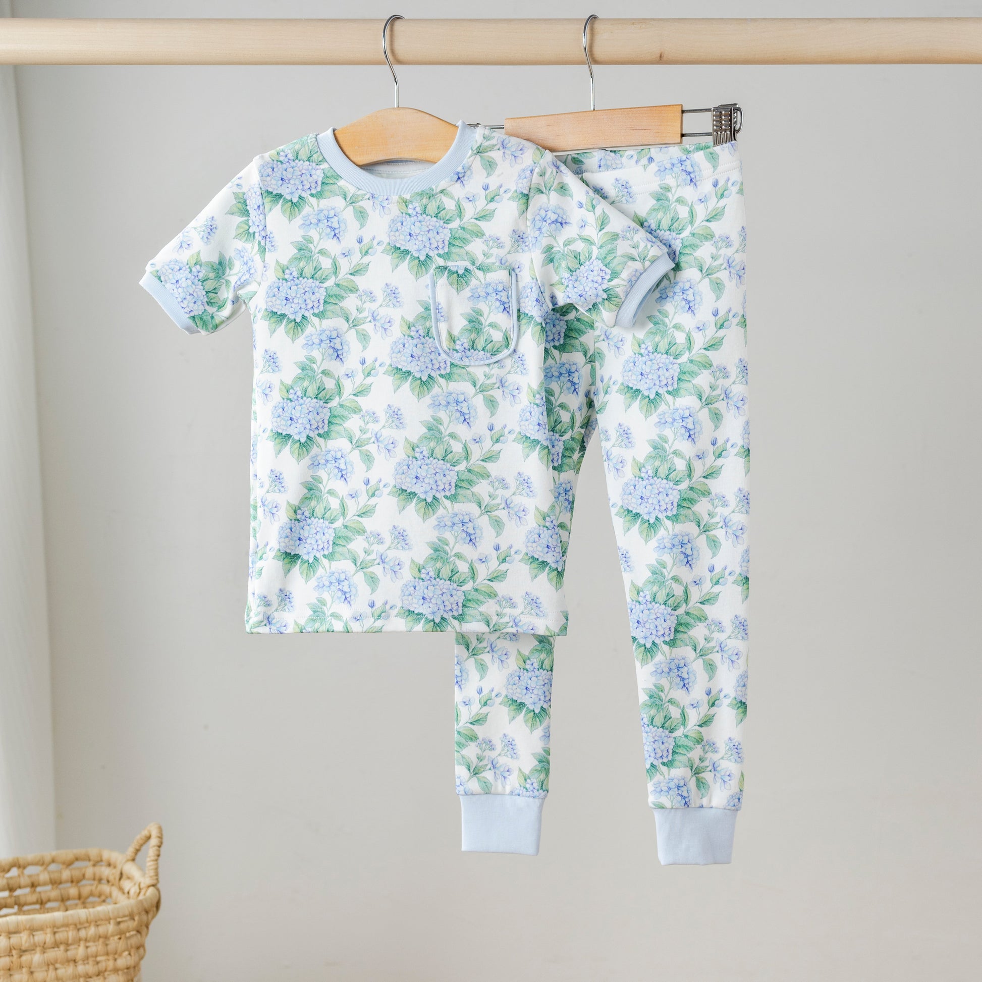 Hydrangea Heaven Organic Cotton Pajama Set-Rogue Magnolia Custom Designs