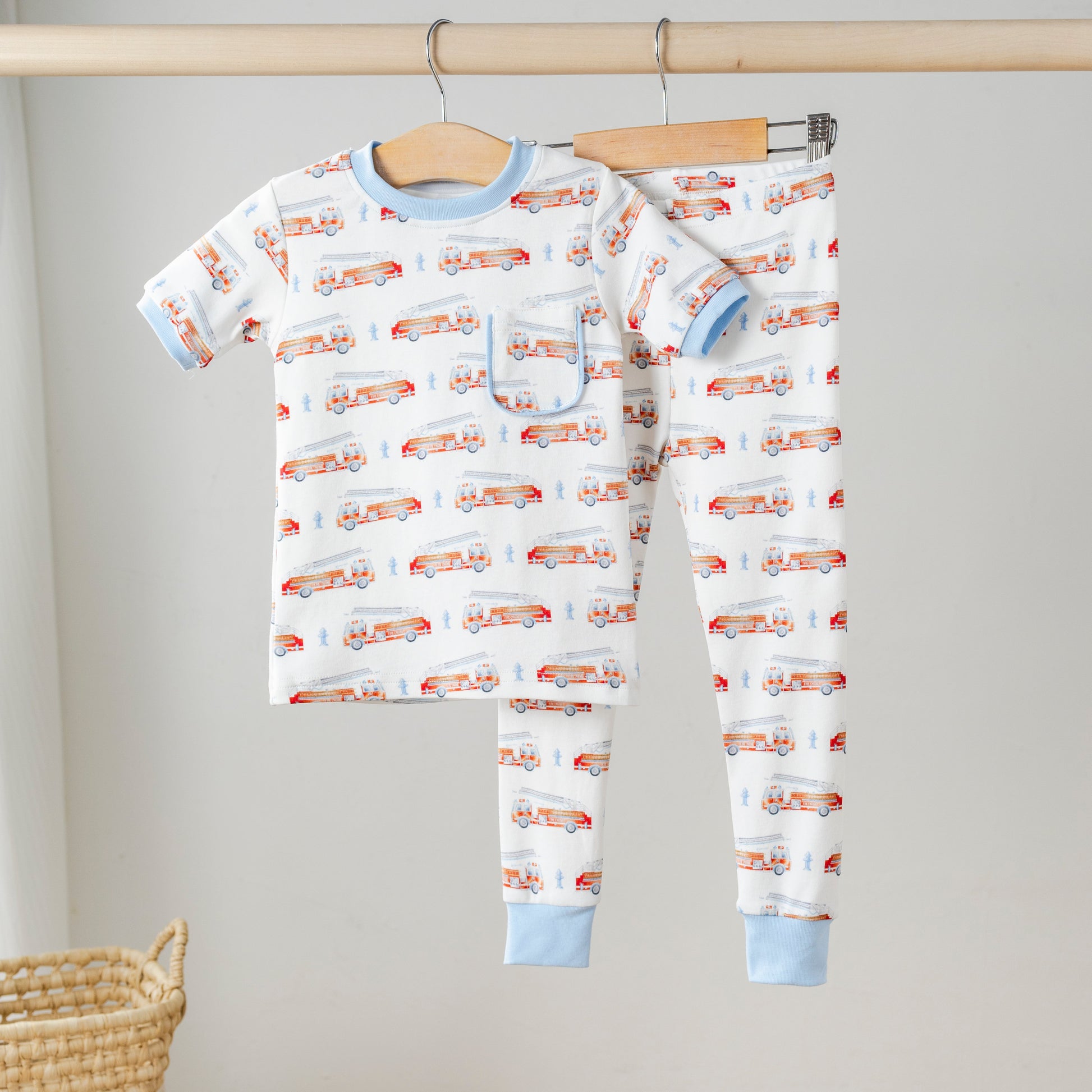 Heroes on Wheels Organic Cotton Pajama Set-Rogue Magnolia Custom Designs