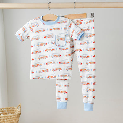 Heroes on Wheels Organic Cotton Pajama Set-Rogue Magnolia Custom Designs
