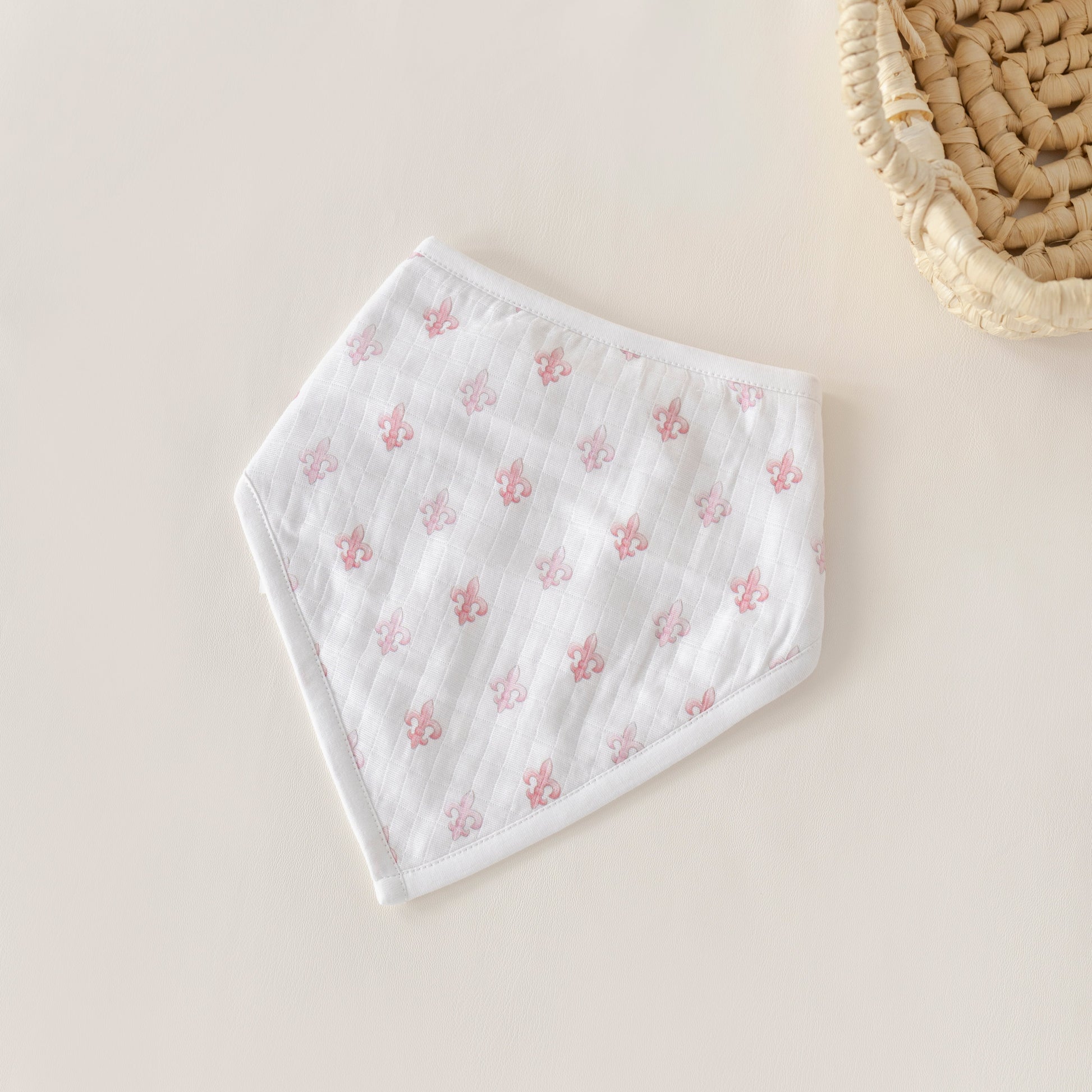 Fleur De Rose Organic Muslin Bib-Rogue Magnolia Custom Designs