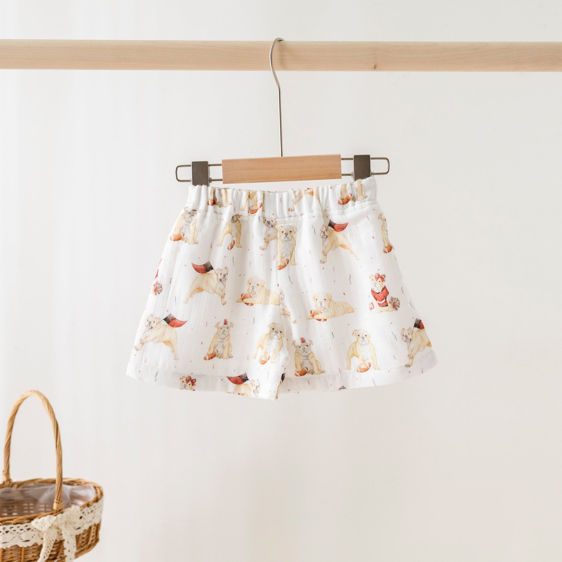 MVP: Mississippi Bulldogs Organic Muslin Shorts-Rogue Magnolia Custom Designs
