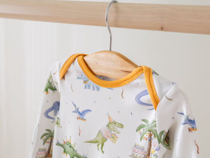 Dino-mite Birthday Organic Cotton Pajamas-Rogue Magnolia Custom Designs