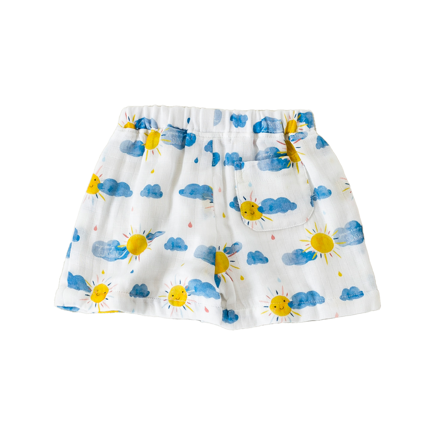 You Are My Sunshine Organic Muslin Shorts-Rogue Magnolia Custom Designs