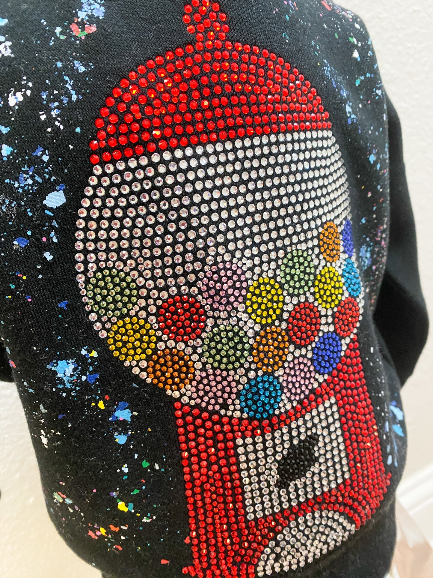 Black Rhinestone Gumball Machine Sweatshirt – Girls Sparkle Pullover