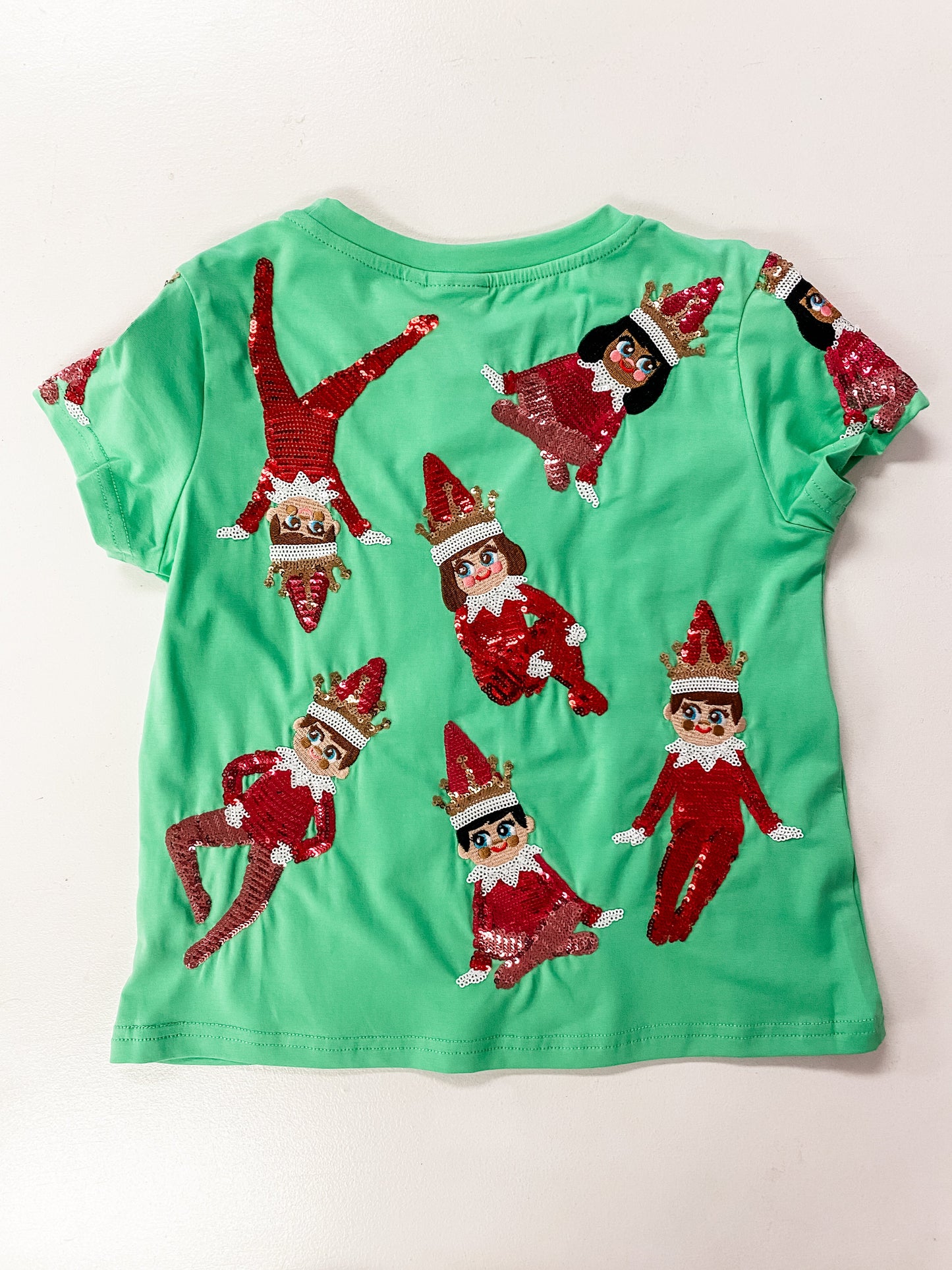 Queen of Sparkles Green Elf on the Shelf Tee - Kids