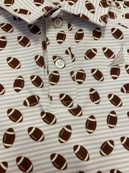 Performance Football Print Polo – Boys Short Sleeve Shirt