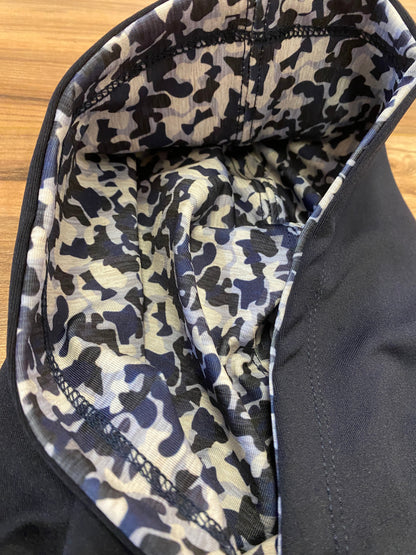 Performance Navy Hoodie with Camo Lining – Boys Long Sleeve Pullover