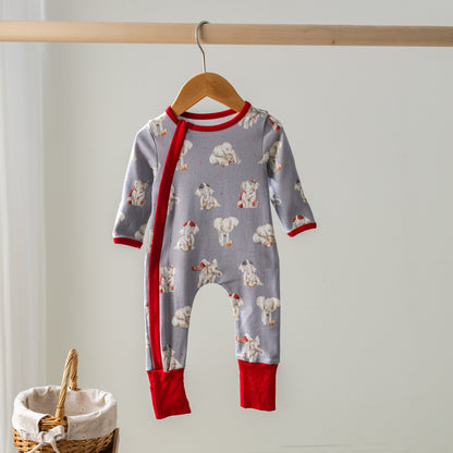 MVC: Alabama (Elephants) Organic Cotton Kids Pajamas (Gray)-Rogue Magnolia Custom Designs