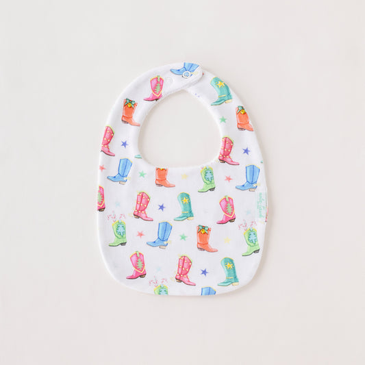Jingle Boots Organic Cotton Bib-Rogue Magnolia Custom Designs
