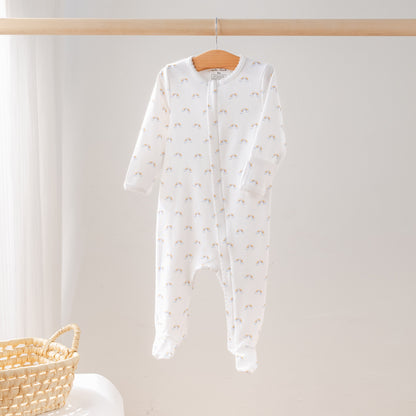 Baby Basics: Rainbow Bliss Organic Cotton Baby Pajama-Rogue Magnolia Custom Designs