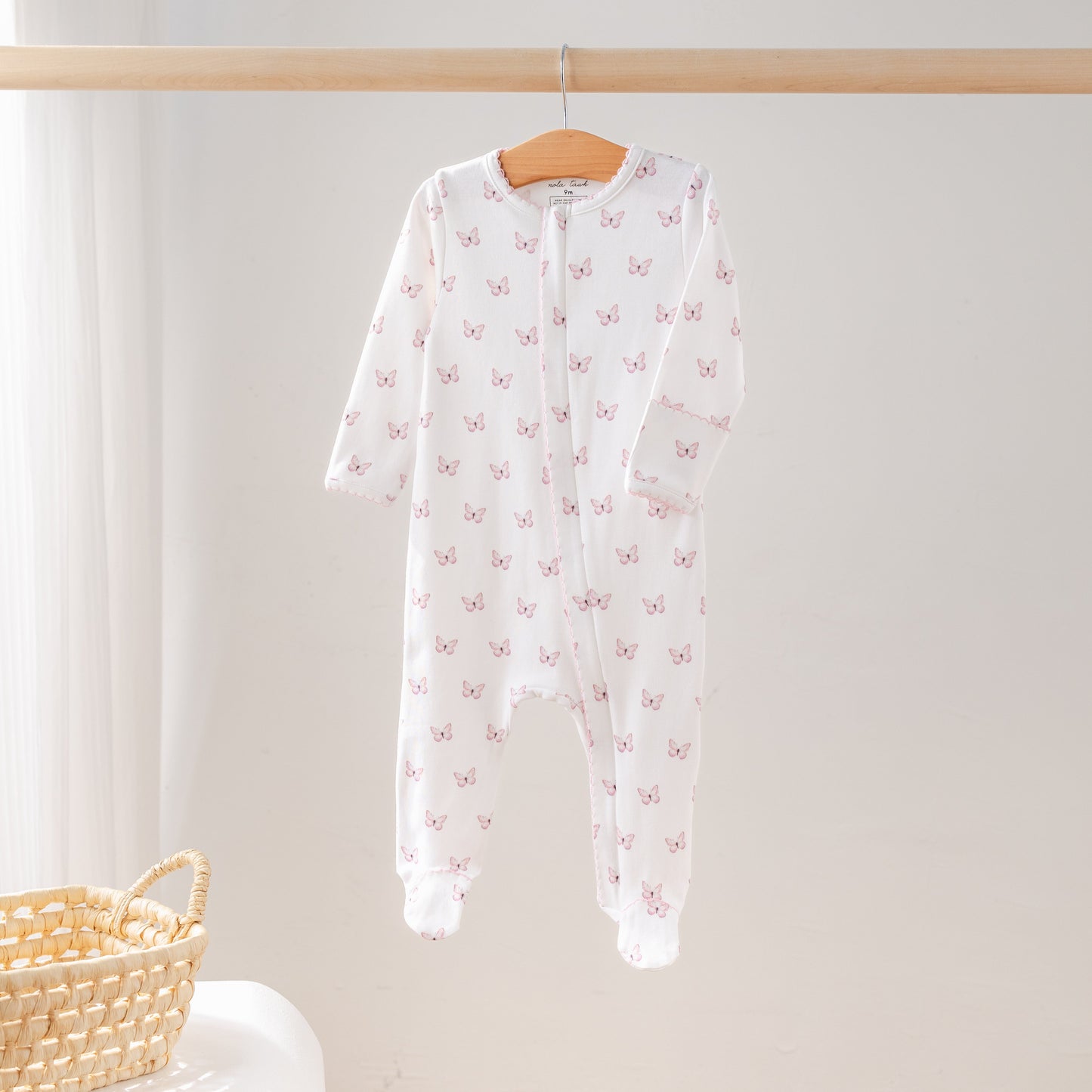 Baby Basics: Butterfly Bliss Organic Cotton Baby Pajamas-Rogue Magnolia Custom Designs