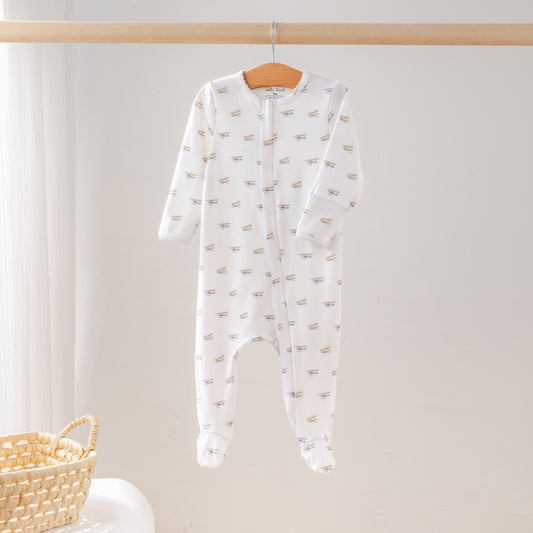 Baby Basics: Just Plane Cute Organic Cotton Baby Pajamas-Rogue Magnolia Custom Designs