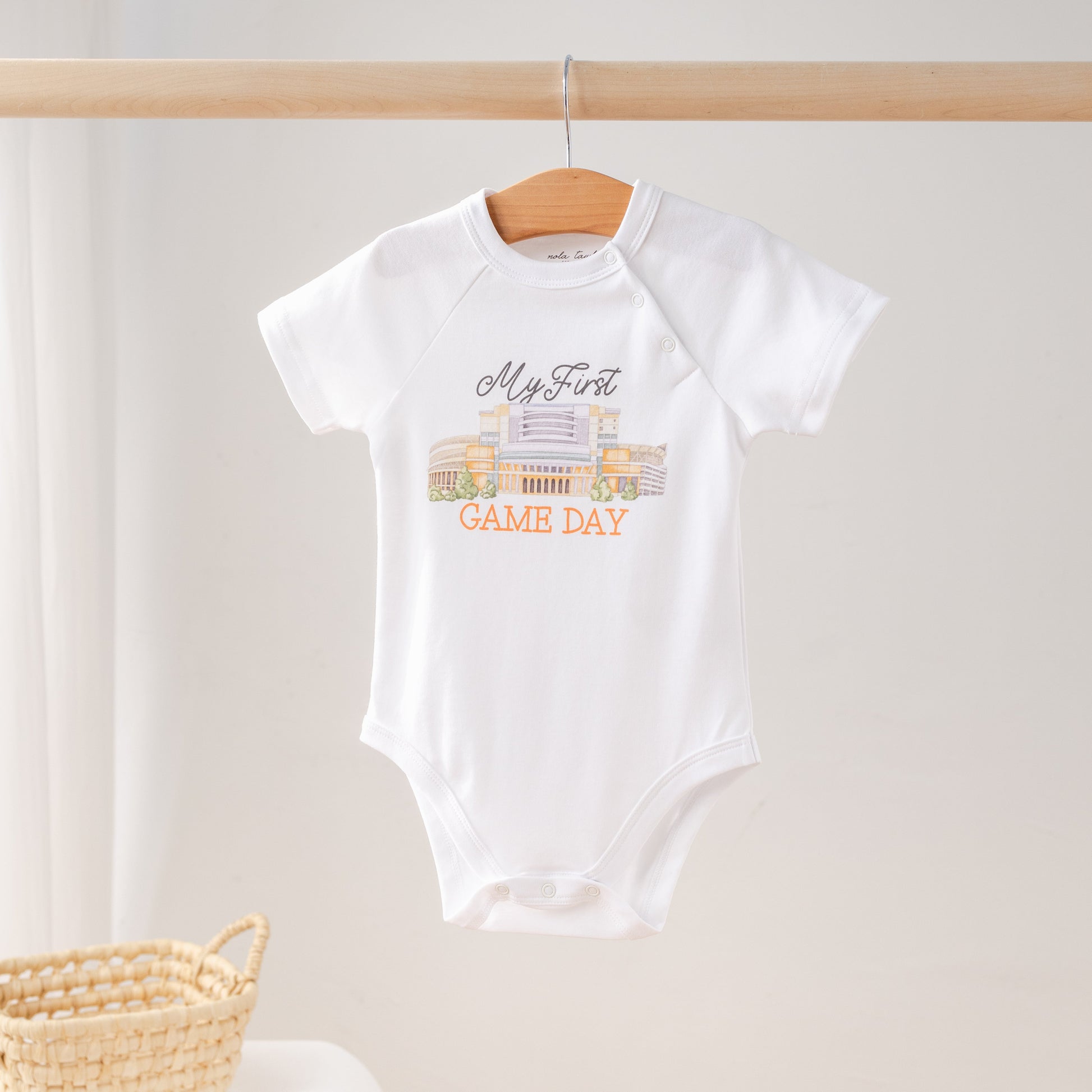 My First Game Day - Tennessee Organic Cotton Onesie-Rogue Magnolia Custom Designs