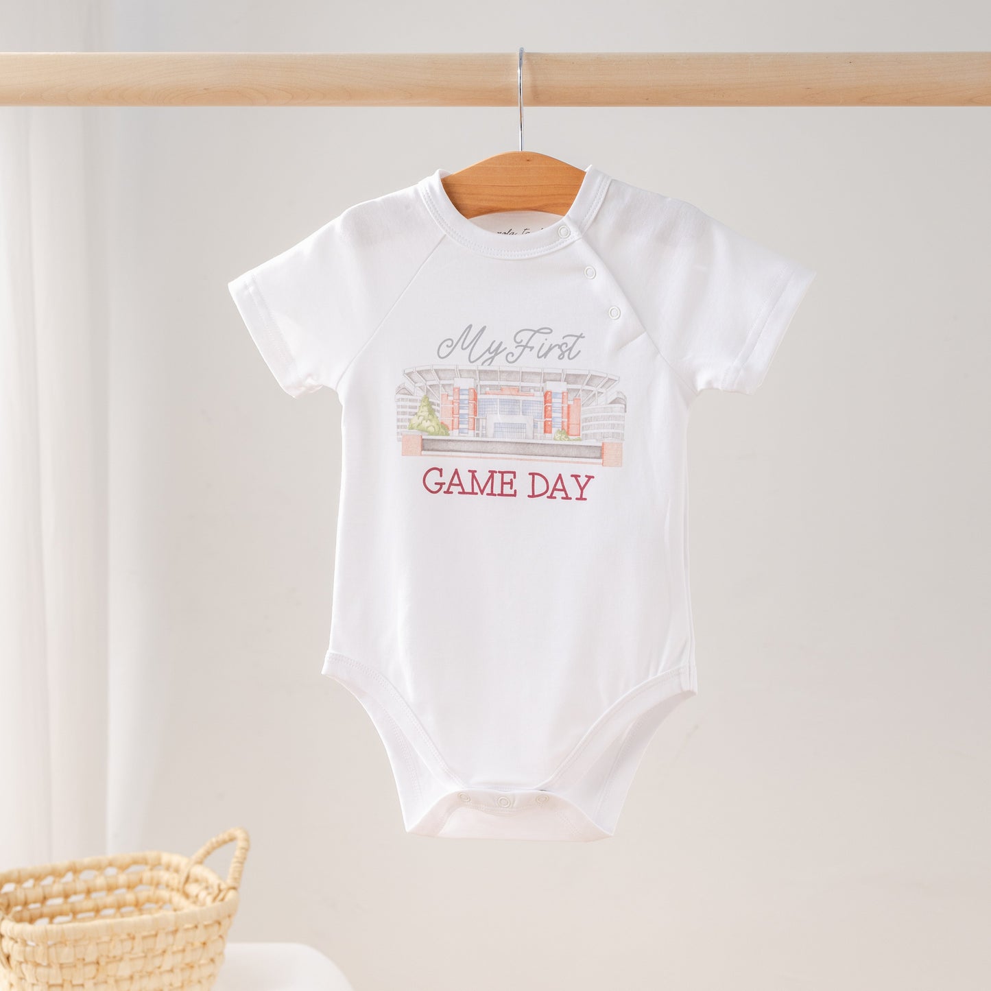 My First Game Day - Alabama Organic Cotton Onesie-Rogue Magnolia Custom Designs