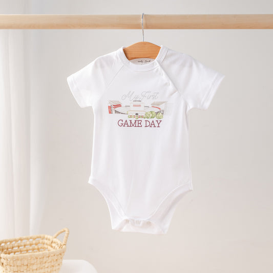 My First Game Day - Mississippi Organic Cotton Onesie-Rogue Magnolia Custom Designs