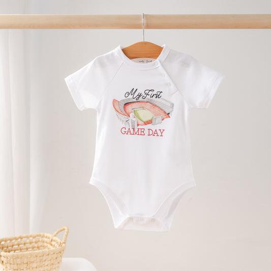 My First Game Day - Georgia Organic Cotton Onesie-Rogue Magnolia Custom Designs