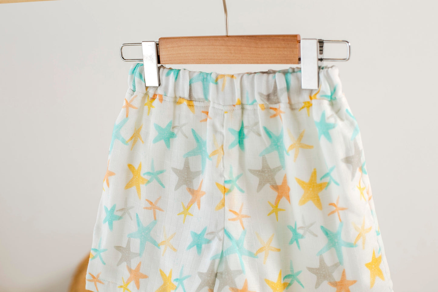 Starfish Organic Muslin Shorts-Rogue Magnolia Custom Designs