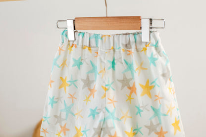 Starfish Organic Muslin Shorts-Rogue Magnolia Custom Designs